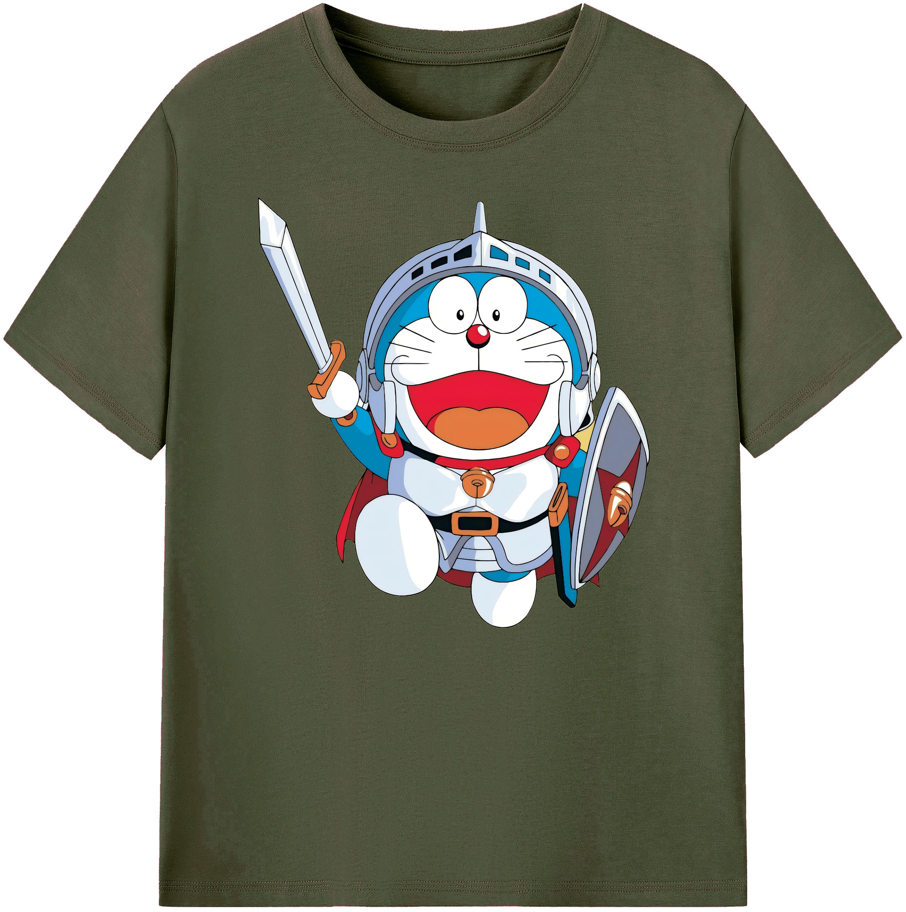 （画像用） ドラえもん Doraemon 綿100％ メンズ半袖Tシャツ｜肌触りやわらか＆通気性